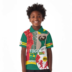 Republique Togolaise Monument de l'Independance Kid Polo Shirt African Pinkish Rose Coat Of Arms