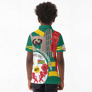 Republique Togolaise Monument de l'Independance Kid Polo Shirt African Pinkish Rose Coat Of Arms