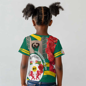 Republique Togolaise Monument de l'Independance Kid T shirt African Pinkish Rose Coat Of Arms
