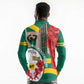Republique Togolaise Monument de l'Independance Long Sleeve Polo Shirt African Pinkish Rose Coat Of Arms