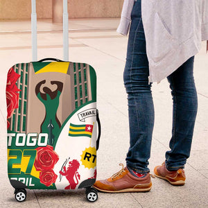 Republique Togolaise Monument de l'Independance Luggage Cover African Pinkish Rose Coat Of Arms