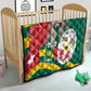 Republique Togolaise Monument de l'Independance Quilt African Pinkish Rose Coat Of Arms