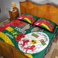 Republique Togolaise Monument de l'Independance Quilt Bed Set African Pinkish Rose Coat Of Arms