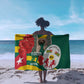 Republique Togolaise Monument de l'Independance Sarong African Pinkish Rose Coat Of Arms