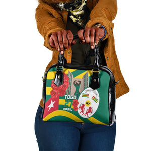 Republique Togolaise Monument de l'Independance Shoulder Handbag African Pinkish Rose Coat Of Arms