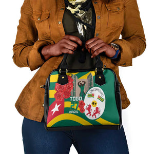 Republique Togolaise Monument de l'Independance Shoulder Handbag African Pinkish Rose Coat Of Arms