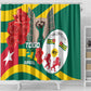 Republique Togolaise Monument de l'Independance Shower Curtain African Pinkish Rose Coat Of Arms