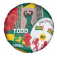 Republique Togolaise Monument de l'Independance Spare Tire Cover African Pinkish Rose Coat Of Arms