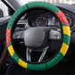 Republique Togolaise Monument de l'Independance Steering Wheel Cover African Pinkish Rose Coat Of Arms