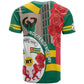 Republique Togolaise Monument de l'Independance T shirt African Pinkish Rose Coat Of Arms