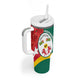 Republique Togolaise Monument de l'Independance Tumbler With Handle African Pinkish Rose Coat Of Arms