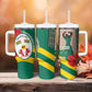 Republique Togolaise Monument de l'Independance Tumbler With Handle African Pinkish Rose Coat Of Arms