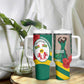 Republique Togolaise Monument de l'Independance Tumbler With Handle African Pinkish Rose Coat Of Arms