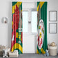 Republique Togolaise Monument de l'Independance Window Curtain African Pinkish Rose Coat Of Arms
