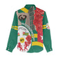 Republique Togolaise Monument de l'Independance Women Casual Shirt African Pinkish Rose Coat Of Arms