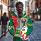 Republique Togolaise Monument de l'Independance Zip Hoodie African Pinkish Rose Coat Of Arms