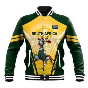 South Africa Rugby Baseball Jacket Cute Springboks Mascot LT14