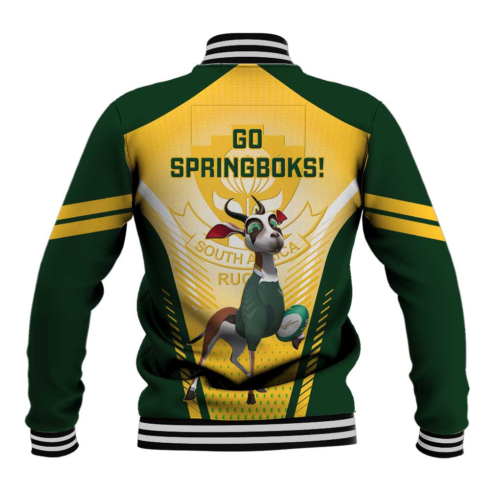South Africa Rugby Baseball Jacket Cute Springboks Mascot LT14