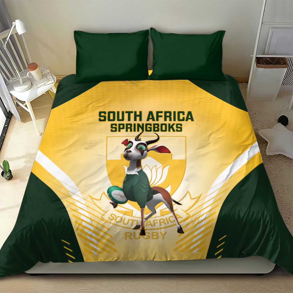 South Africa Rugby Bedding Set Cute Springboks Mascot