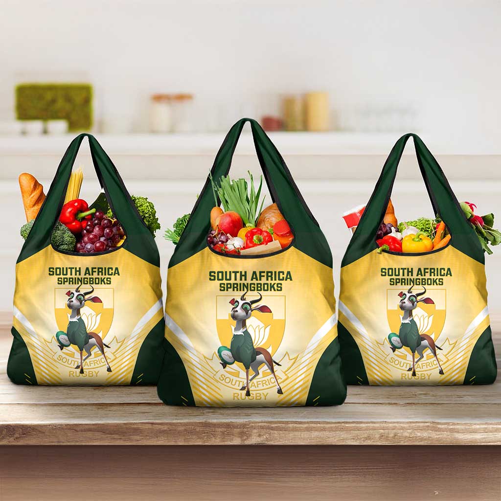 South Africa Rugby Grocery Bag Cute Springboks Mascot