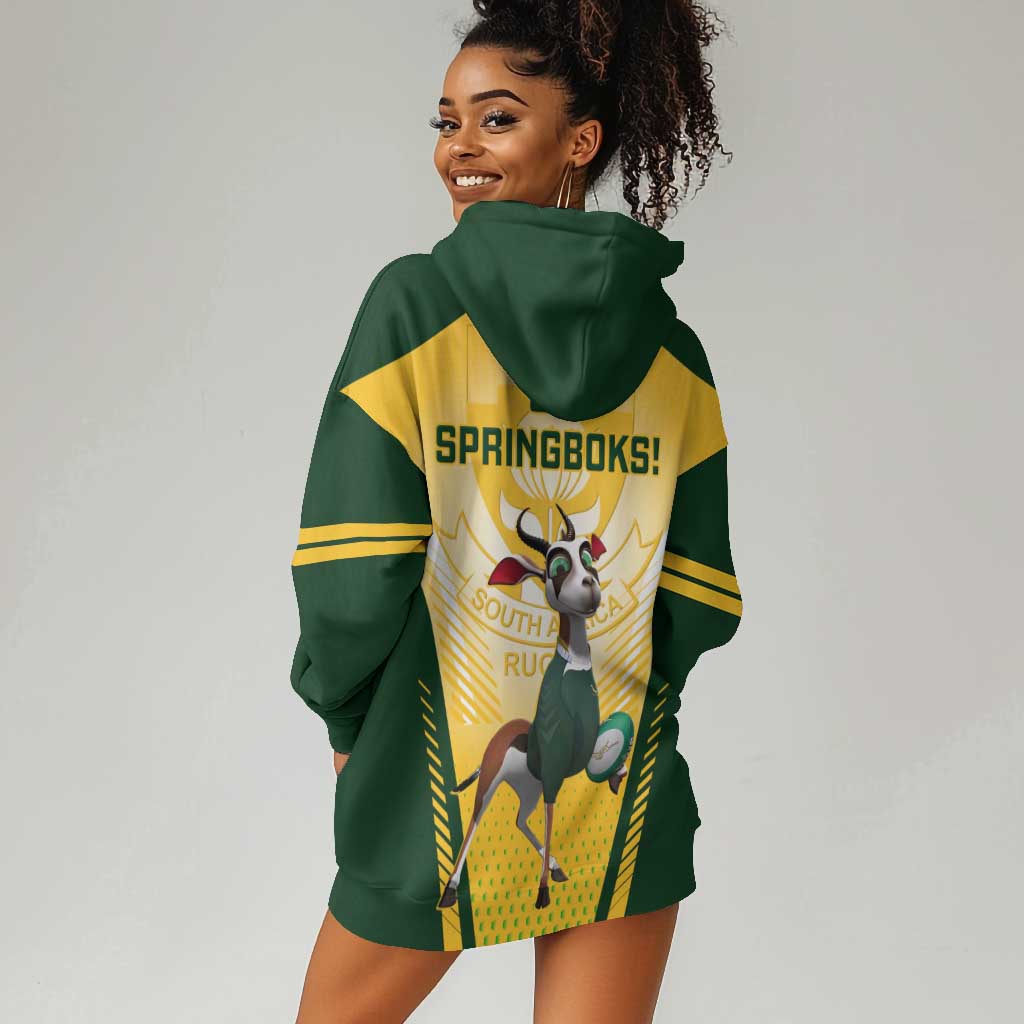 South Africa Rugby Hoodie Dress Cute Springboks Mascot