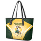 South Africa Rugby Leather Tote Bag Cute Springboks Mascot