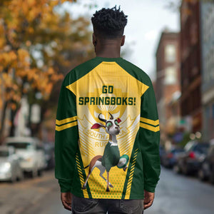 South Africa Rugby Long Sleeve Shirt Cute Springboks Mascot LT14