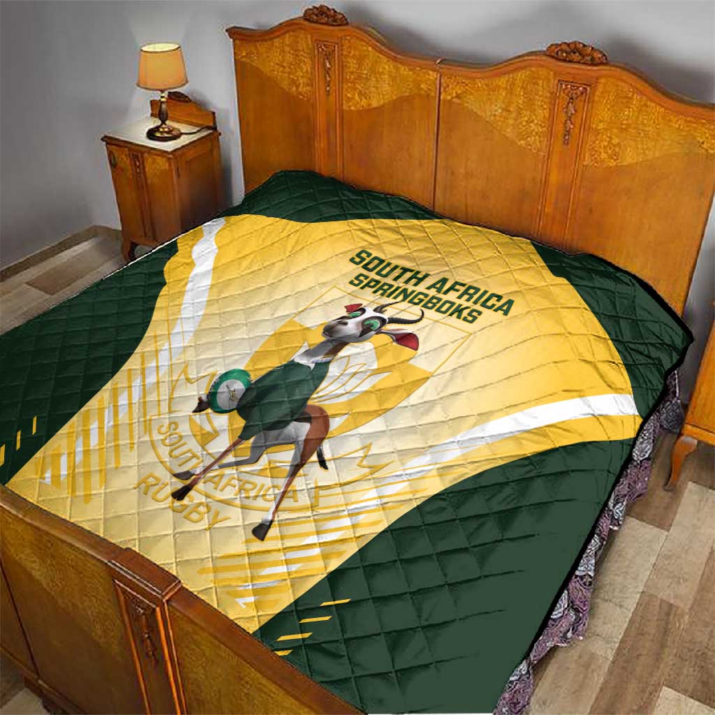 South Africa Rugby Quilt Cute Springboks Mascot