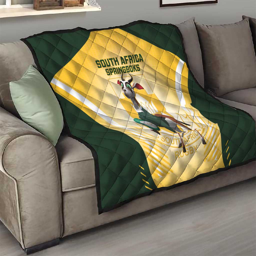 South Africa Rugby Quilt Cute Springboks Mascot