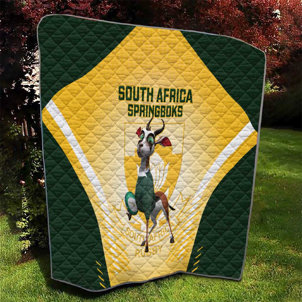 South Africa Rugby Quilt Cute Springboks Mascot