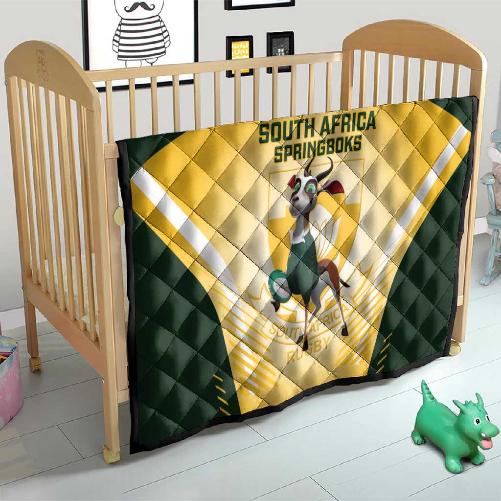 South Africa Rugby Quilt Cute Springboks Mascot