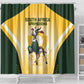 South Africa Rugby Shower Curtain Cute Springboks Mascot