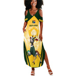 South Africa Rugby Summer Maxi Dress Cute Springboks Mascot