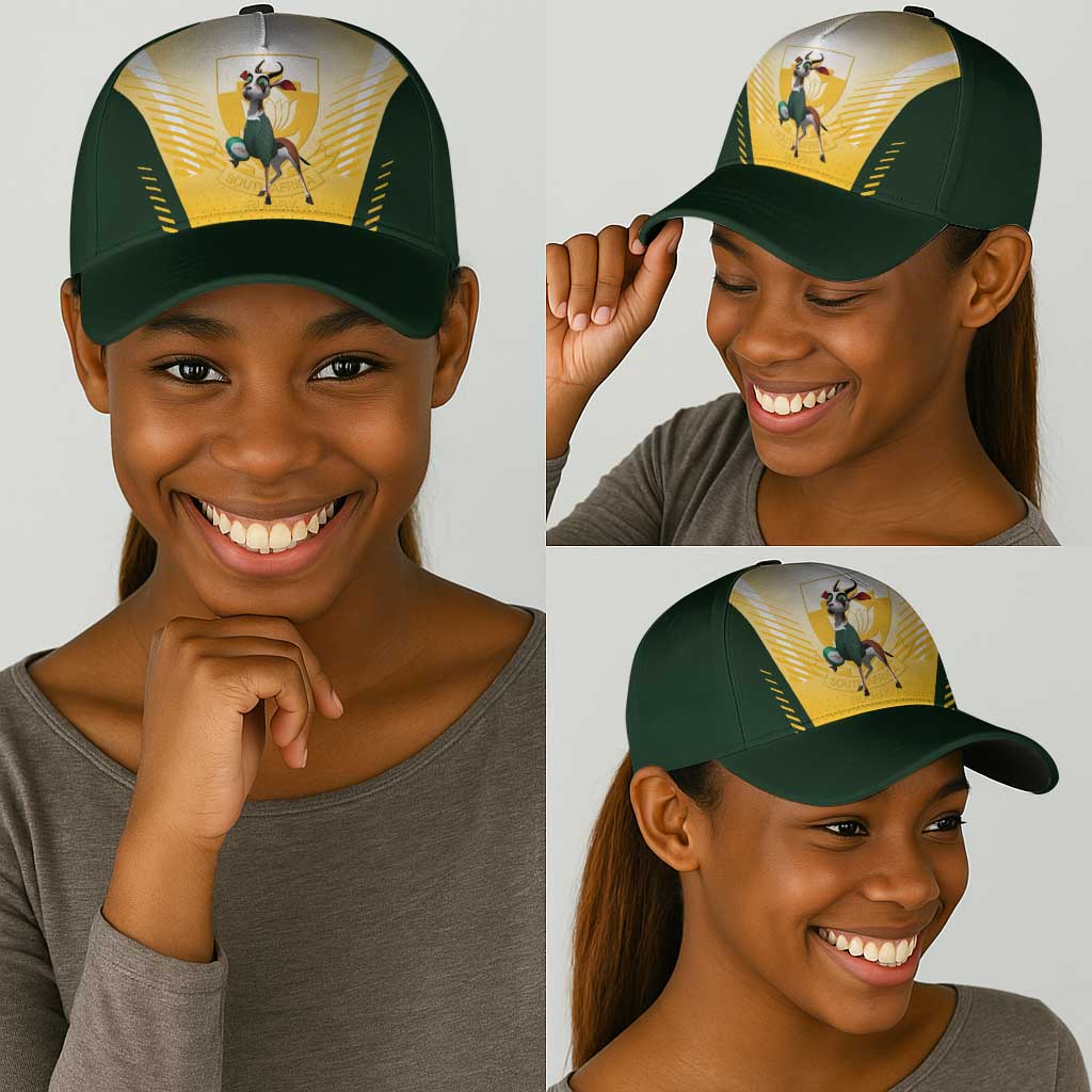 South Africa Rugby Classic Cap Springboks Mascot Sporty Style