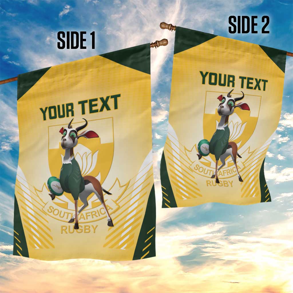 Custom South Africa Rugby Garden Flag Cute Springboks Mascot