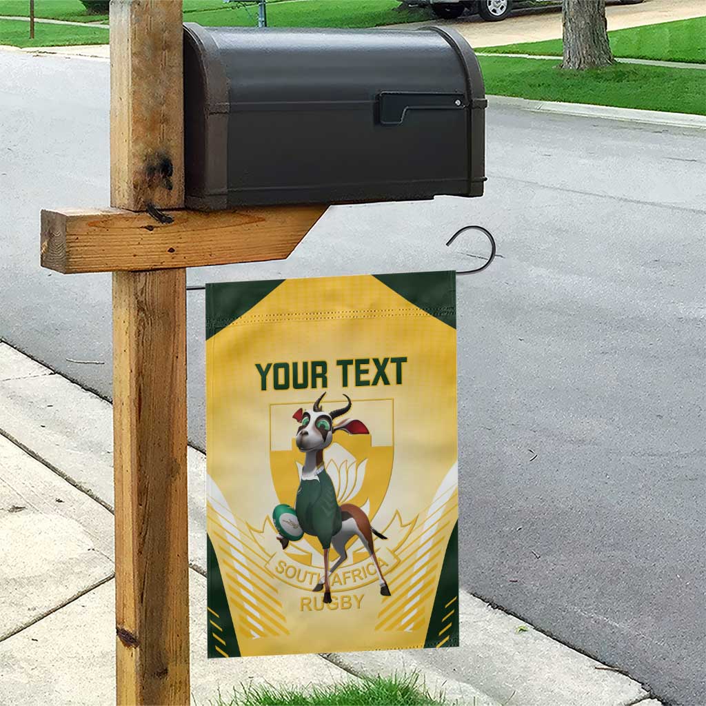 Custom South Africa Rugby Garden Flag Cute Springboks Mascot