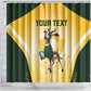 Custom South Africa Rugby Shower Curtain Cute Springboks Mascot