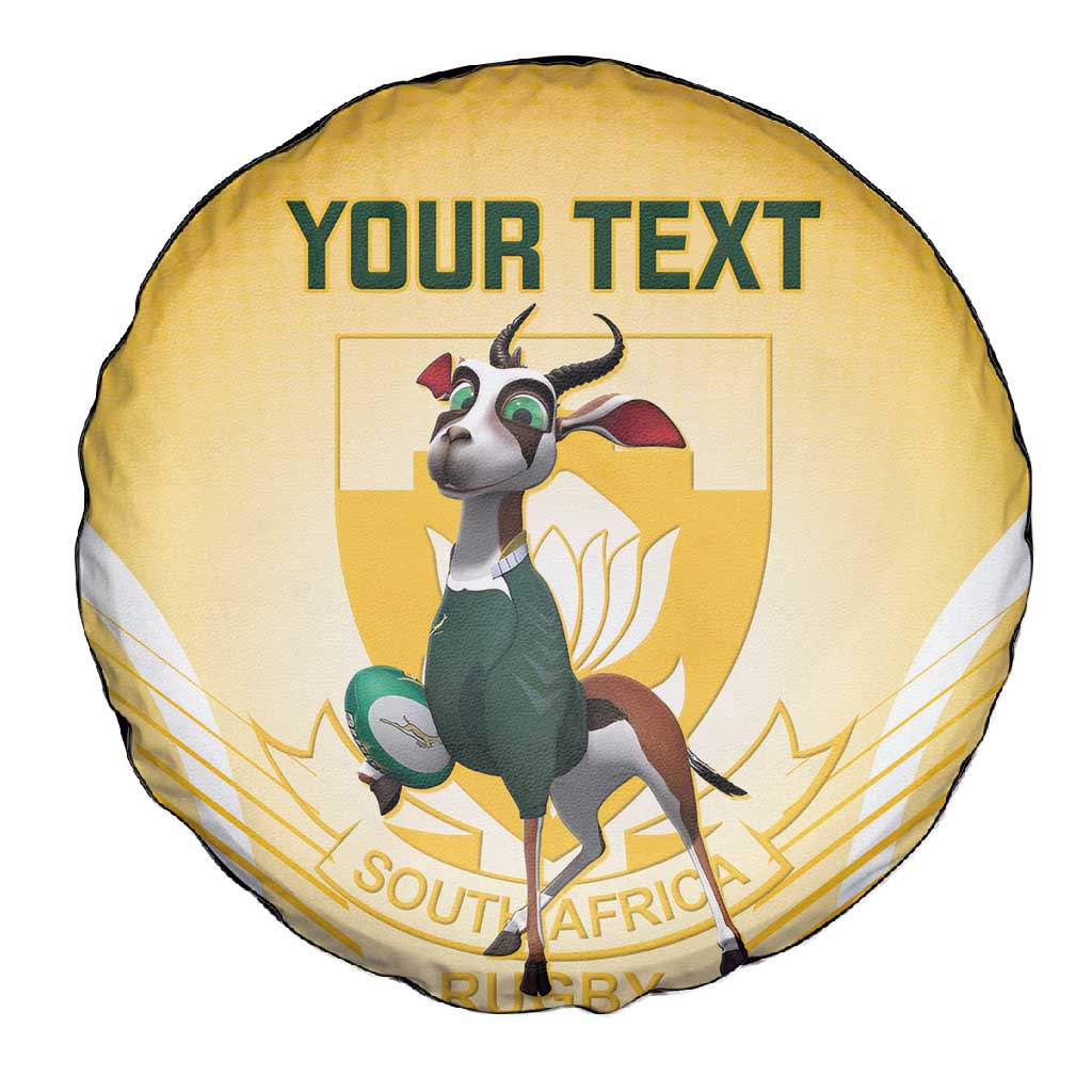 Custom South Africa Rugby Spare Tire Cover Cute Springboks Mascot