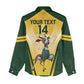Custom South Africa Rugby Women Casual Shirt Cute Springboks Mascot LT14