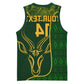 Custom South Africa Rugby Basketball Jersey Go Champions Springboks Flower - African Pride
