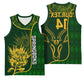 Custom South Africa Rugby Basketball Jersey Go Champions Springboks Flower - African Pride