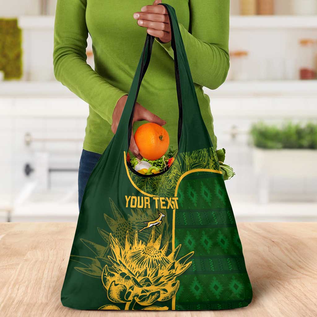Custom South Africa Rugby Grocery Bag Go Champions Springboks Flower