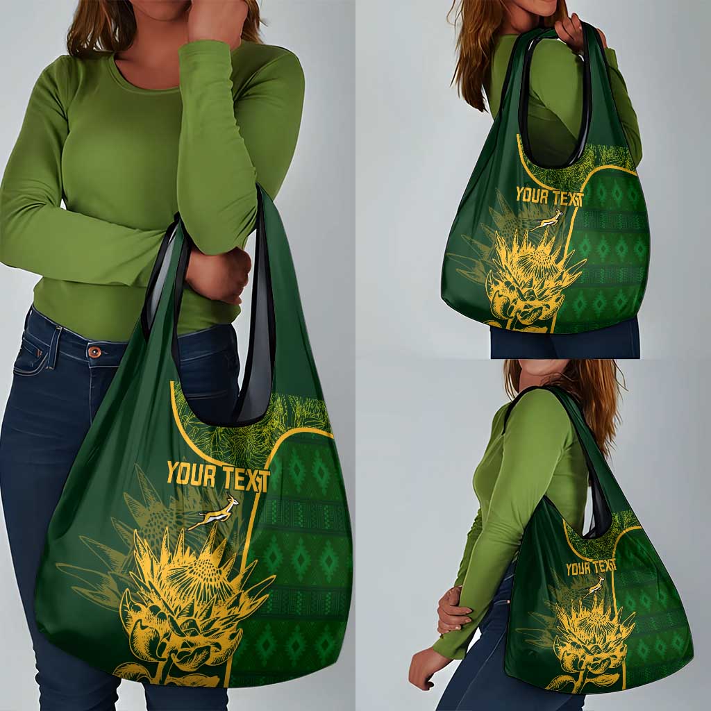 Custom South Africa Rugby Grocery Bag Go Champions Springboks Flower