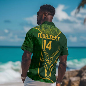 Custom South Africa Rugby Hawaiian Shirt Go Champions Springboks Flower