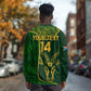 Custom South Africa Rugby Long Sleeve Shirt Go Champions Springboks Flower LT14
