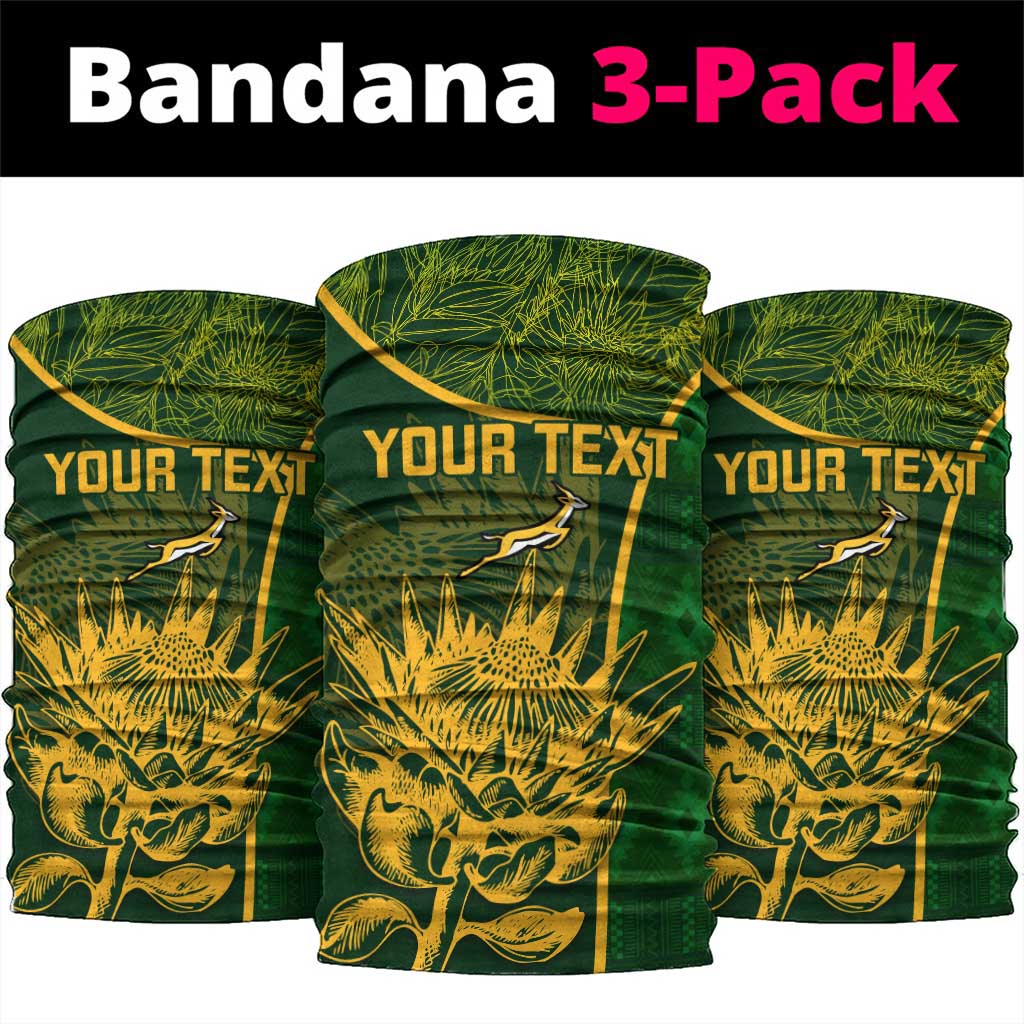 Custom South Africa Rugby Neck Gaiter Go Champions Springboks Flower LT14
