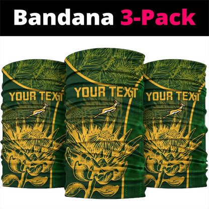 Custom South Africa Rugby Neck Gaiter Go Champions Springboks Flower LT14