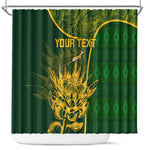 Custom South Africa Rugby Shower Curtain Go Champions Springboks Flower