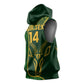 Custom South Africa Rugby Sleeveless Hoodie Go Champions Springboks Flower - African Pride