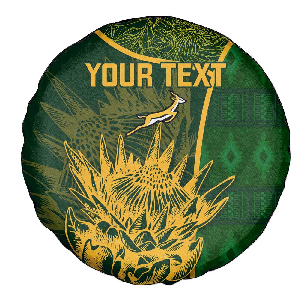 Custom South Africa Rugby Spare Tire Cover Go Champions Springboks Flower